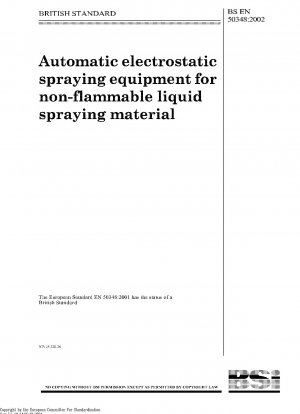 Automatic Electrostatic Spraying Equipment for Non-Flammable Liquid Spraying Material