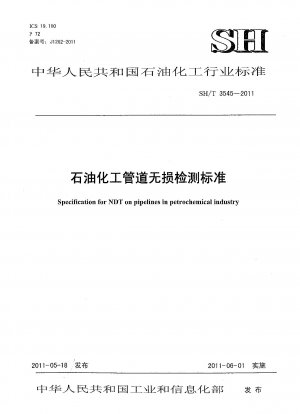 Specification for NDT on pipelines in petrochemical industry