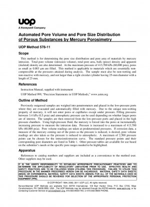 Automated Pore Volume and Pore Size Distribution of Porous Substances by Mercury Porosimetry
