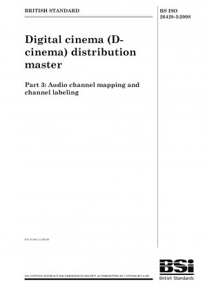 Digital cinema (D-cinema) distribution master - Audio channel mapping and channel labeling