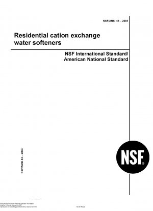 Residential cation exchange water softeners  (i11)