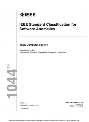 IEEE Standard Classification for Software Anomalies