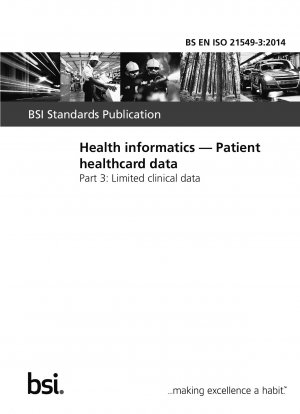 Health informatics. Patient healthcard data. Limited clinical data