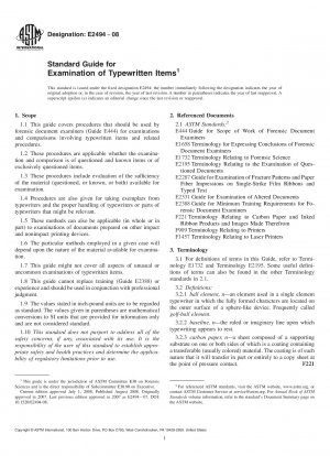Standard Guide for Examination of Typewritten Items