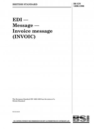 EDI — Message — Invoice message (INVOIC)