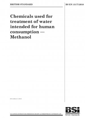Chemicals used for treatment of water intended for human consumption - Methanol
