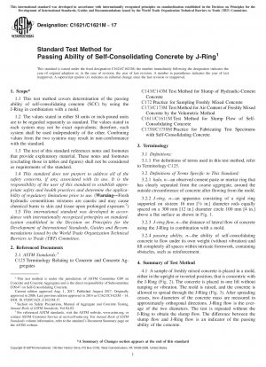Standard Test Method for  Passing Ability of Self-Consolidating Concrete by J-Ring