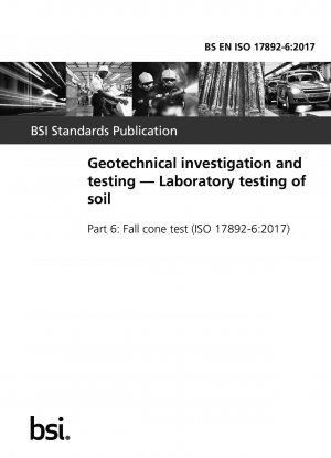  Geotechnical investigation and testing. Laboratory testing of soil. Fall cone test