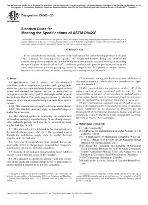 Standard Guide for Meeting the Specifications of ASTM D8423