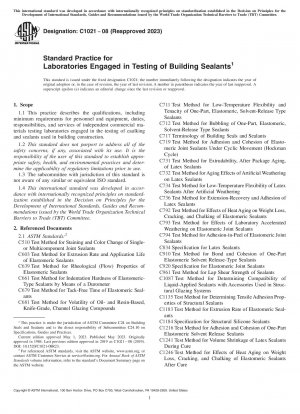 Standard Practice for  Laboratories Engaged in Testing of Building Sealants