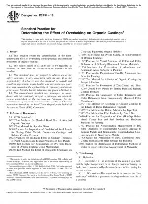Standard Practice for Determining the Effect of Overbaking on Organic Coatings