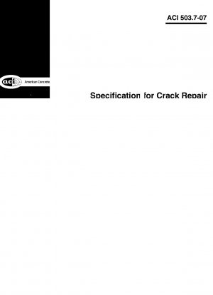 Specification for Crack Repair by Epoxy Injection
