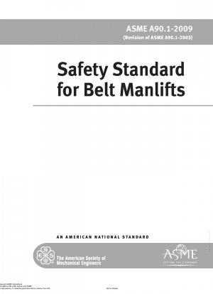 Safety Standard for Belt Manlifts