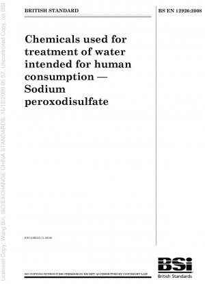 Chemicals used for treatment of water intended for human consumption - Sodium peroxodisulfate