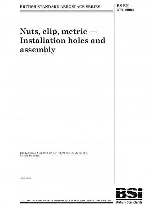 Nuts, clip, metric - Installation holes and assembly