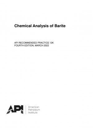 Recommended Practice for Chemical Analysis of Barite