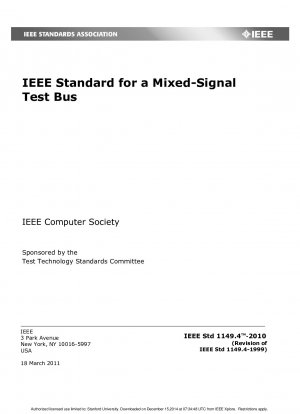 IEEE Standard for a Mixed-Signal Test Bus
