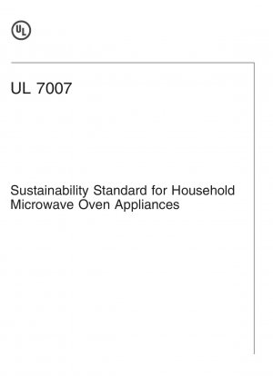 Sustainability Standard for Household Microwave Oven Appliances