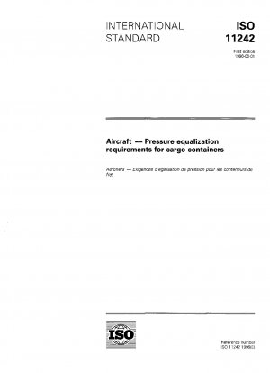 Aircraft - Pressure equalization requirements for cargo containers