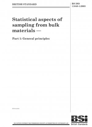 Statistical aspects of sampling from bulk materials - General principles