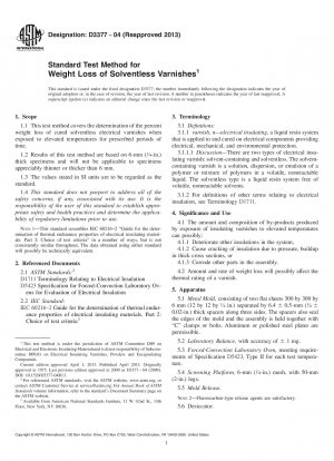 Standard Test Method for  Weight Loss of Solventless Varnishes