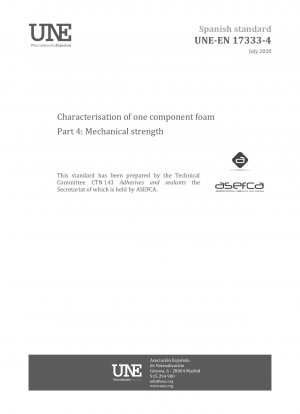 Characterisation of one component foam - Part 4: Mechanical strength
