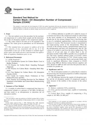 Standard Test Method for Carbon Black-Oil Absorption Number of Compressed Sample (COAN)