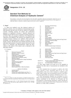 Standard Test Methods for Chemical Analysis of Hydraulic Cement