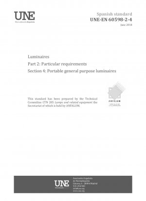 Luminaires - Part 2-4: Particular requirements - Portable general purpose luminaires