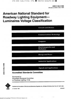 Roadway Lighting Equipment - Luminaires voltage classification