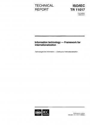 Information technology - Framework for internationalization