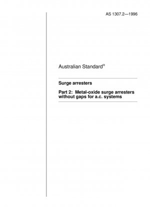 Surge arresters - Metal-oxide surge arresters without gaps for a.c. systems