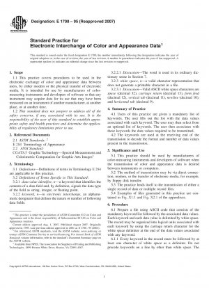 Standard Practice for Electronic Interchange of Color and Appearance Data