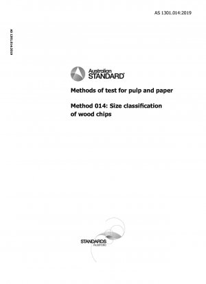 Methods of test for pulp and paper, Method 014: Size classification of wood chips