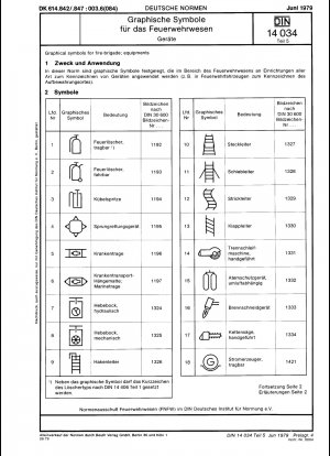 Graphical symbols for fire-brigade; equipments