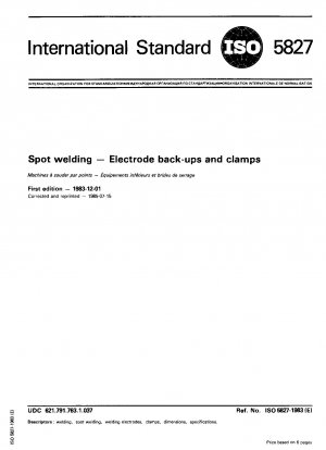 Spot welding electrode holder and electrode clamp technical errata 1