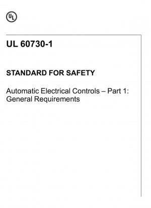 Automatic electrical controls for household and similar use - Part 1: General requirements