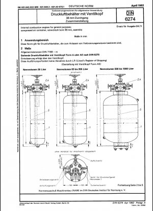 Internal combustion engines for general purposes; Compressed air containers with valve block; 38 mm bore; Assembly