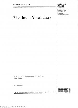 Plastics - Vocabulary