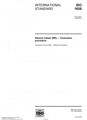 Natural rubber (NR) - Evaluation procedure