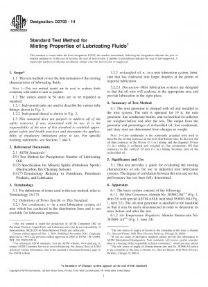Standard Test Method for  Misting Properties of Lubricating Fluids