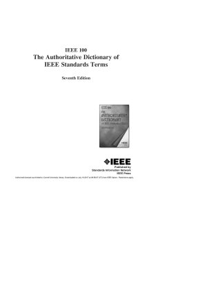The Authoritative Dictionary of IEEE Standards Terms, Seventh Edition