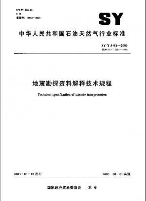 Technical specification of seismic interpretation