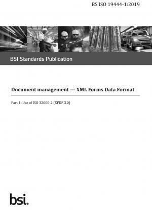  Document management. XML Forms Data Format. Use of ISO 32000-2 (XFDF 3.0)