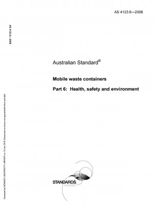 Mobile waste containers - Health, safety and environment