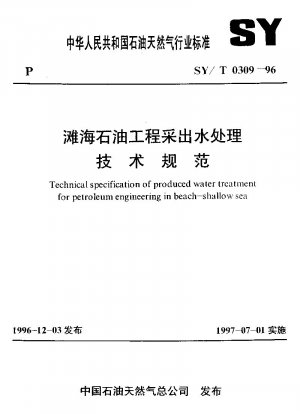 Technical specification of produced water treatment for petroleum engineering in beach-shallow sea