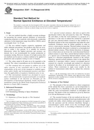 Standard Test Method for Normal Spectral Emittance at Elevated Temperatures