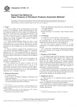 Standard Test Method for Vapor Pressure of Petroleum Products (Automatic Method)