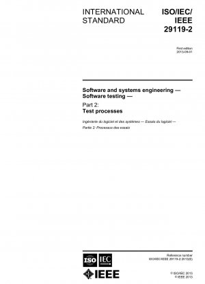Software and systems engineering.Software testing.Part 2: Test processes