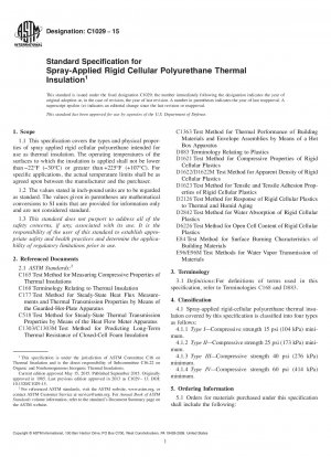 Standard Specification for  Spray-Applied Rigid Cellular Polyurethane Thermal Insulation